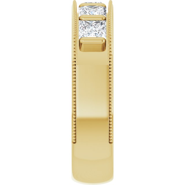 1 9/10 CTW Natural Diamond Milgrain Band