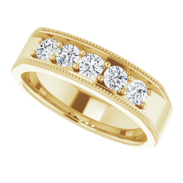 3/4 CTW Natural Diamond Milgrain Band