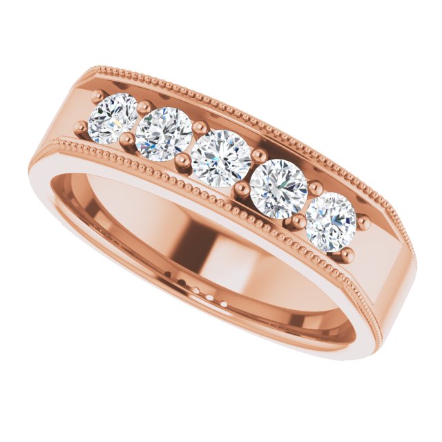 3/4 CTW Natural Diamond Milgrain Band