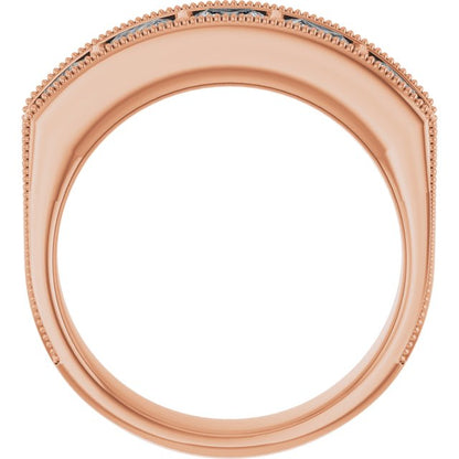 2 5/8 CTW Natural Diamond Milgrain Band