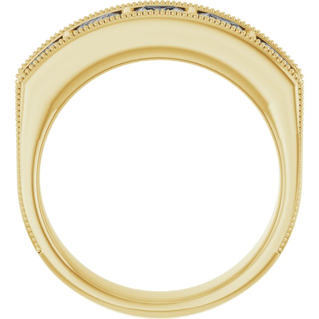 2 5/8 CTW Natural Diamond Milgrain Band