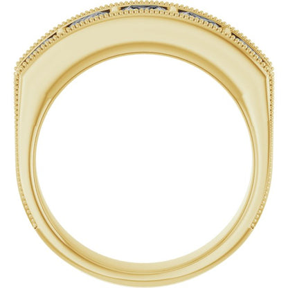 2 5/8 CTW Natural Diamond Milgrain Band
