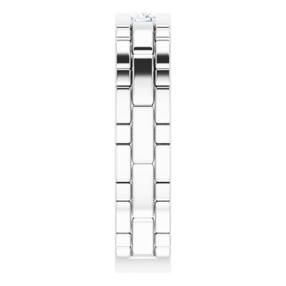 14K White Gold 1/4 CTW Natural Diamond Band