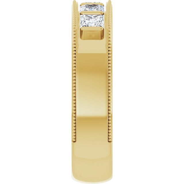 1 1/4 CTW Natural Diamond Milgrain Band