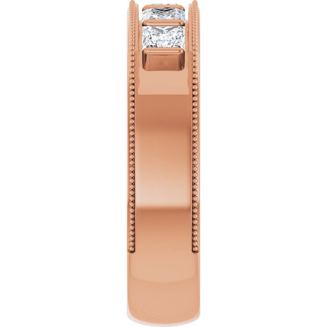 1 1/4 CTW Natural Diamond Milgrain Band