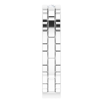 14K White Gold 1/5 CTW Natural Diamond Band