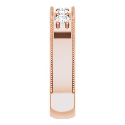 3/4 CTW Natural Diamond Milgrain Band