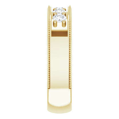 3/4 CTW Natural Diamond Milgrain Band