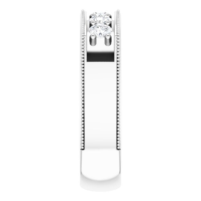 3/4 CTW Natural Diamond Milgrain Band