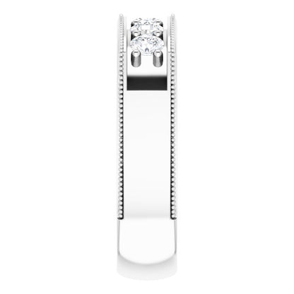 3/4 CTW Natural Diamond Milgrain Band