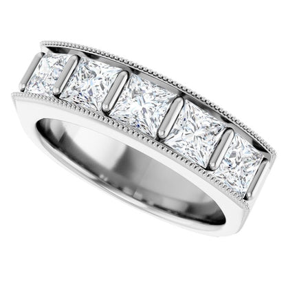 2 5/8 CTW Natural Diamond Milgrain Band