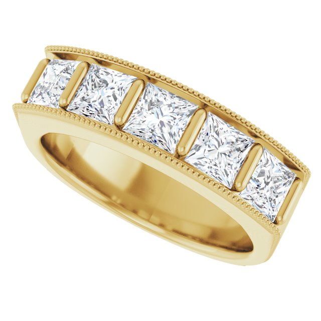 2 5/8 CTW Natural Diamond Milgrain Band