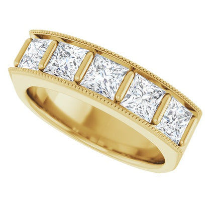 2 5/8 CTW Natural Diamond Milgrain Band