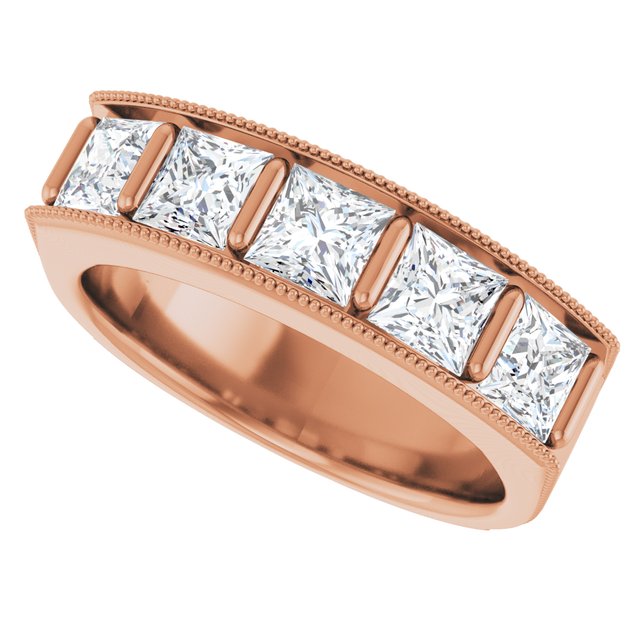 2 5/8 CTW Natural Diamond Milgrain Band