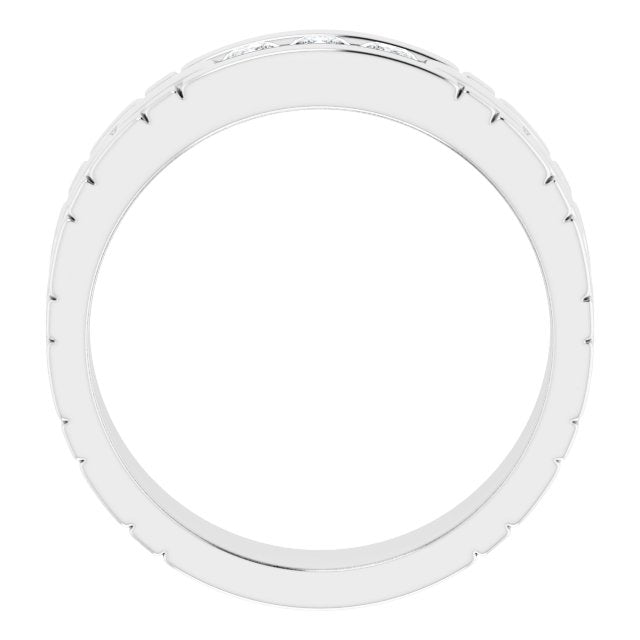14K White Gold 1/2 CTW Natural Diamond Band