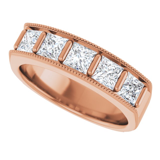 1 9/10 CTW Natural Diamond Milgrain Band