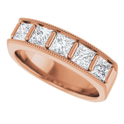 1 9/10 CTW Natural Diamond Milgrain Band