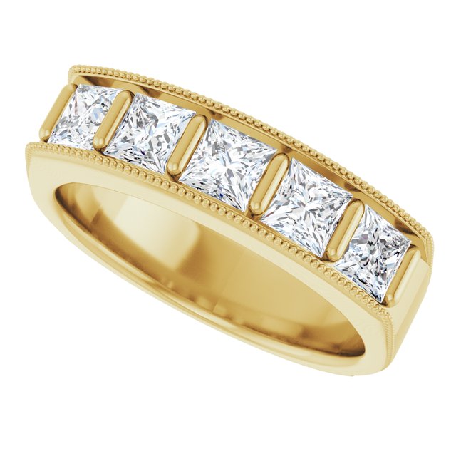1 9/10 CTW Natural Diamond Milgrain Band