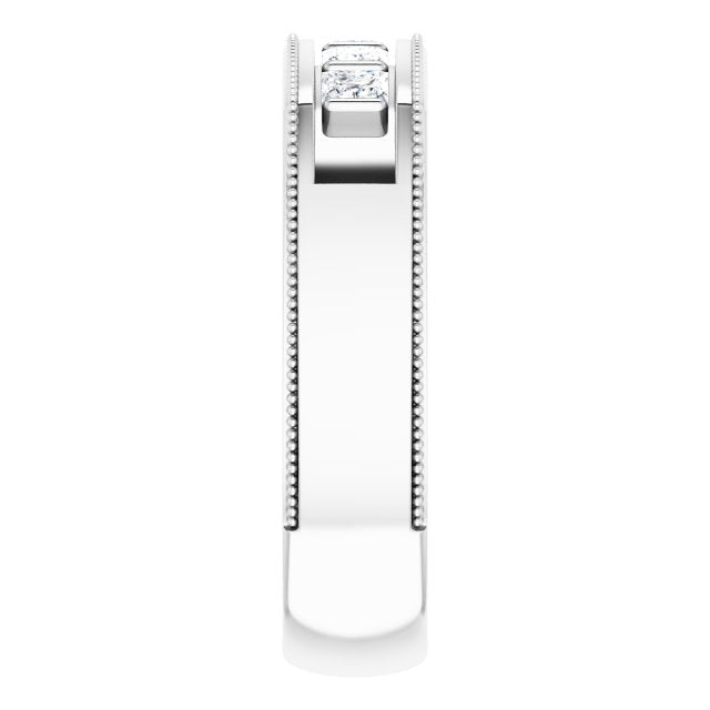 5/8 CTW Natural Diamond Milgrain Band