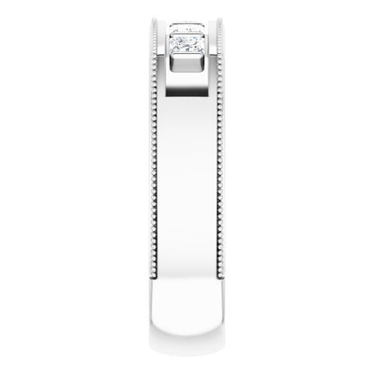 5/8 CTW Natural Diamond Milgrain Band