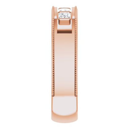 5/8 CTW Natural Diamond Milgrain Band