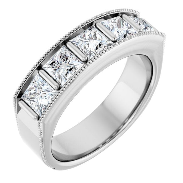 2 5/8 CTW Natural Diamond Milgrain Band