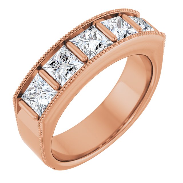 2 5/8 CTW Natural Diamond Milgrain Band