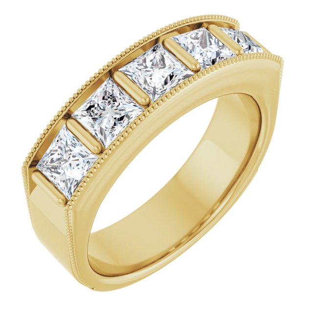2 5/8 CTW Natural Diamond Milgrain Band