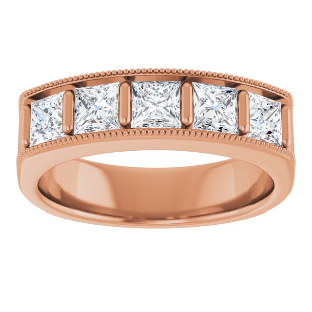 1 9/10 CTW Natural Diamond Milgrain Band