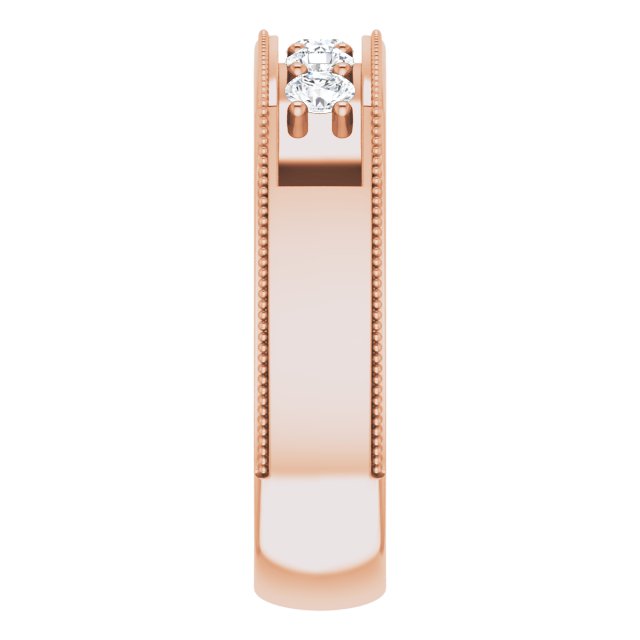 5/8 CTW Natural Diamond Milgrain Band