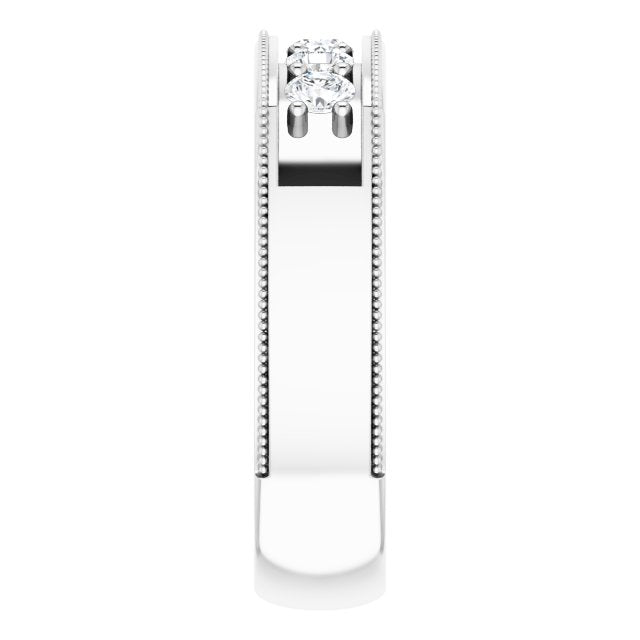 5/8 CTW Natural Diamond Milgrain Band