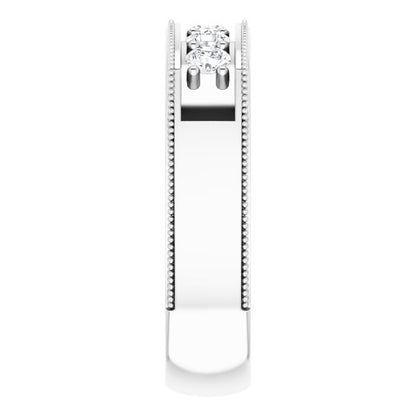 5/8 CTW Natural Diamond Milgrain Band