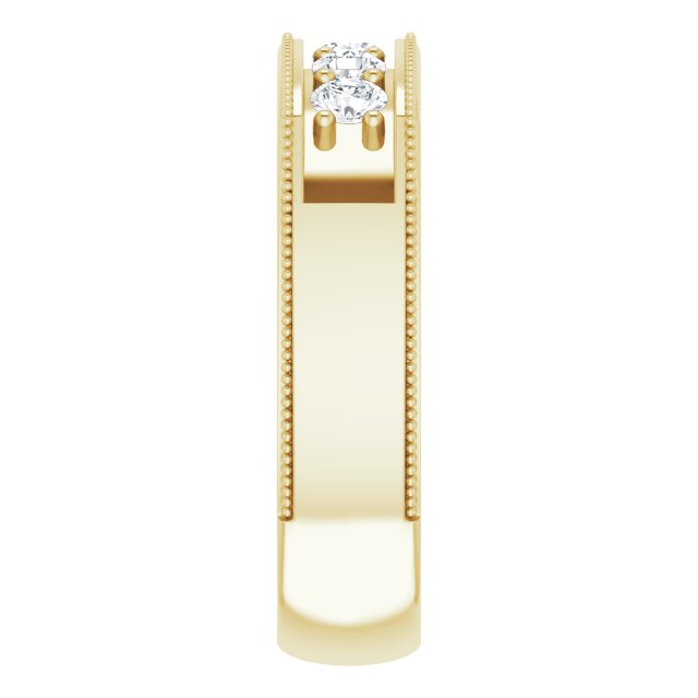 5/8 CTW Natural Diamond Milgrain Band