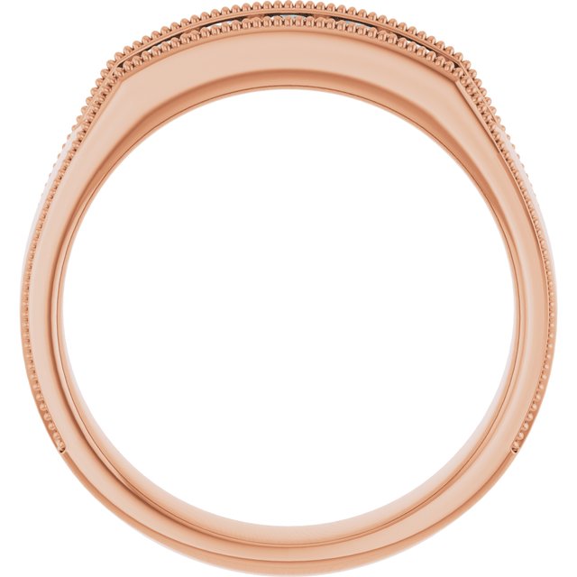 3/8 CTW Natural Diamond Milgrain Band
