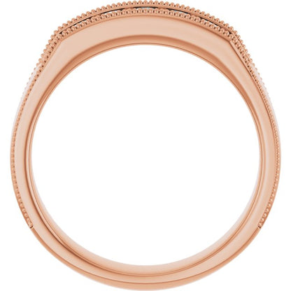 3/8 CTW Natural Diamond Milgrain Band