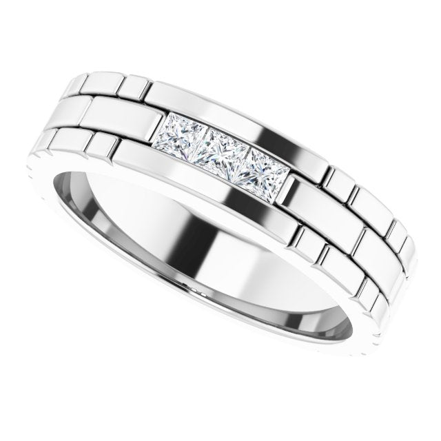 14K White Gold 1/4 CTW Natural Diamond Band