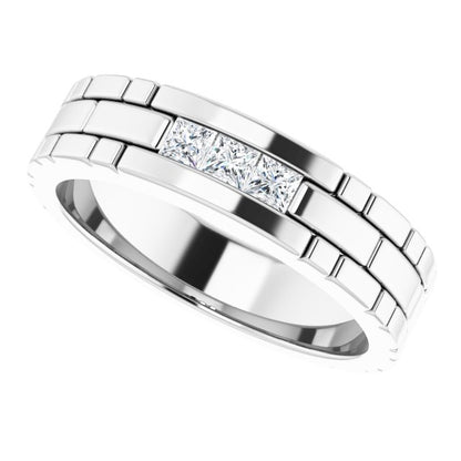 14K White Gold 1/4 CTW Natural Diamond Band