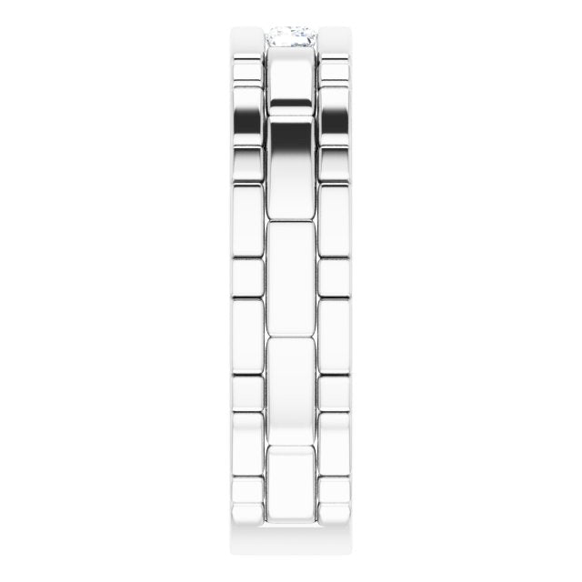 14K White Gold 3/8 CTW Natural Diamond Band