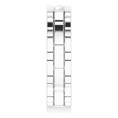14K White Gold 3/8 CTW Natural Diamond Band