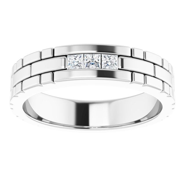 14K White Gold 1/5 CTW Natural Diamond Band