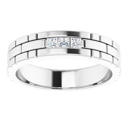 14K White Gold 1/5 CTW Natural Diamond Band