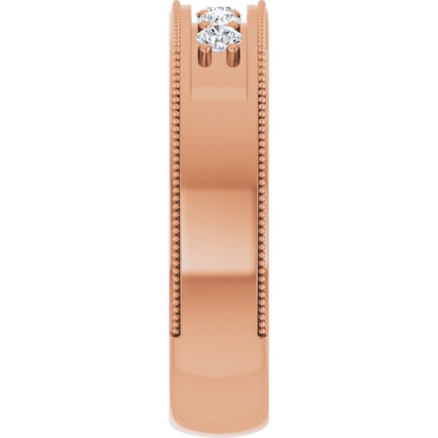 3/8 CTW Natural Diamond Milgrain Band