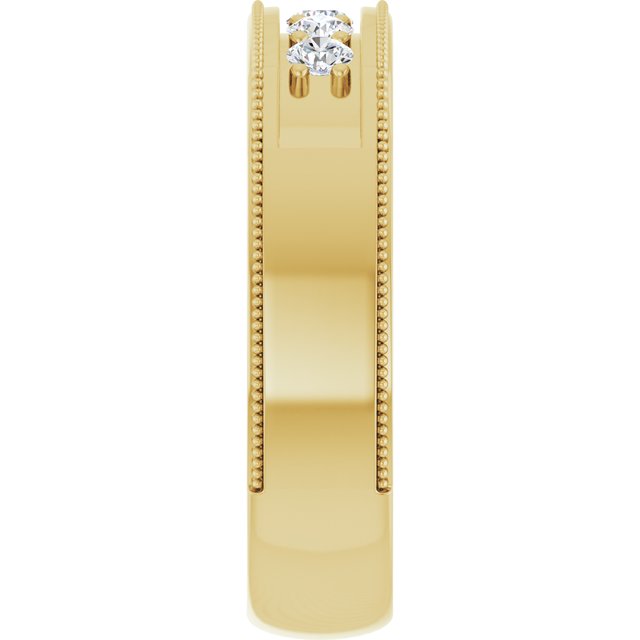 3/8 CTW Natural Diamond Milgrain Band