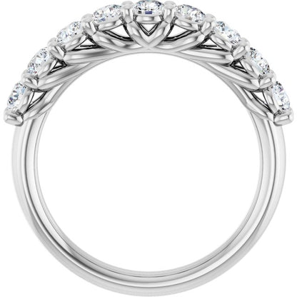 14K White Gold 9/10 CTW Natural Diamond Anniversary Band