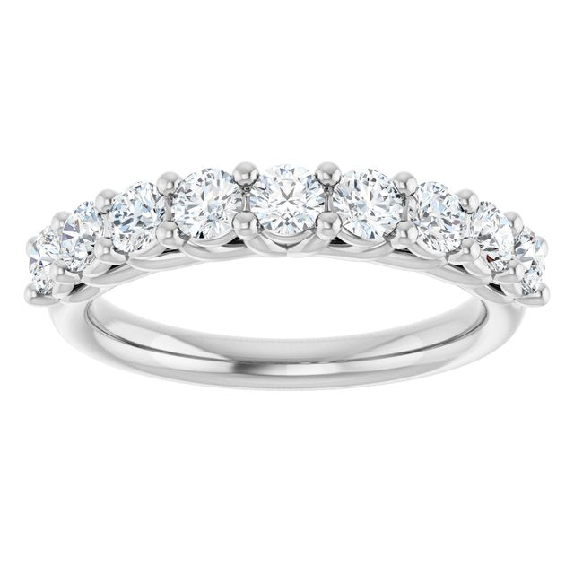 14K White Gold 9/10 CTW Natural Diamond Anniversary Band