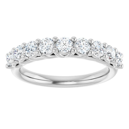 14K White Gold 9/10 CTW Natural Diamond Anniversary Band