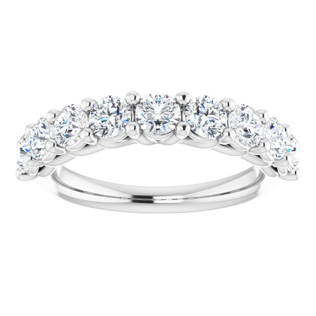 14K White Gold 1 1/3 CTW Natural Diamond Anniversary Band