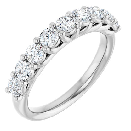 14K White Gold 9/10 CTW Natural Diamond Anniversary Band
