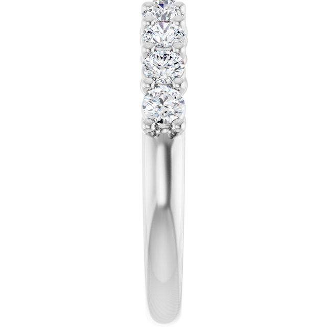 14K White Gold 9/10 CTW Natural Diamond Anniversary Band