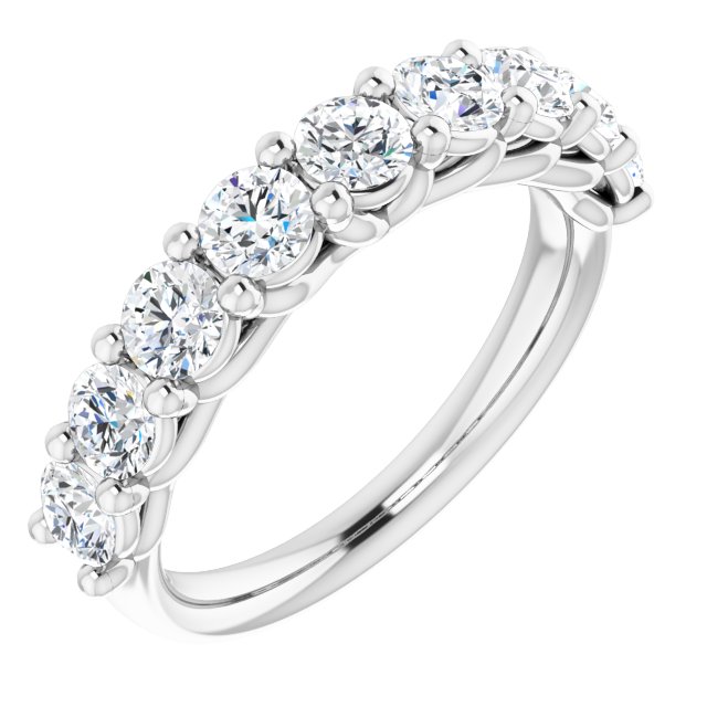 14K White Gold 1 1/3 CTW Natural Diamond Anniversary Band